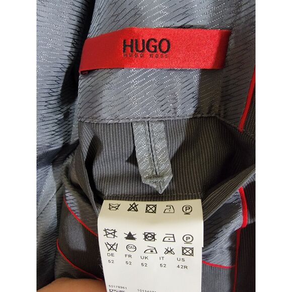 Hugo Boss 2-Button Grey Sport Coat Suit Jacket Blazer - 42R - Picture 8 of 10